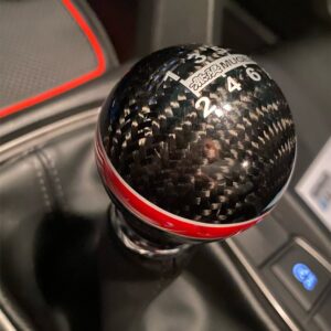 Mugen Gear Knob (Carbon and Red) 54102-XLT-K2S0-RD