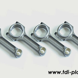 Set of forged steel connecting rods
