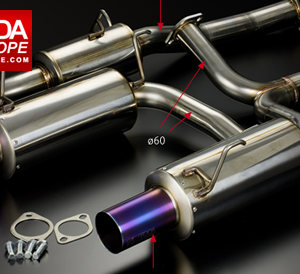 Toda Racing 'Cat-Back' 70mm Exhaust System - Straight Tail Pipes