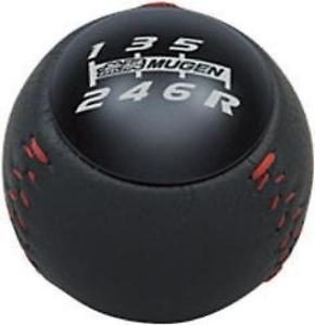 Mugen Leather Shift Knob - Black 54102-XMEB-K0S0-BK